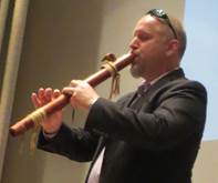 Ed Brantmeier playing the Peace Song on the Native American bamboo flute.