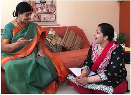 Tani Desai talking to her granddaughter Moha for this article